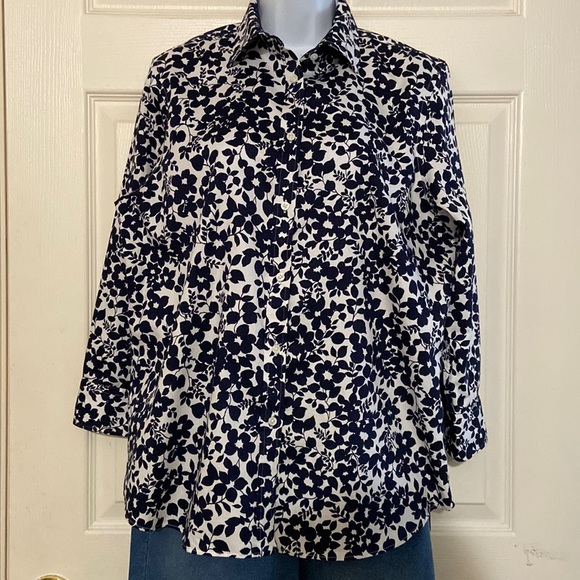 Chaps Women’s 3/4 Sleeve Shirt Blouse Size Large - Picture 2 of 6